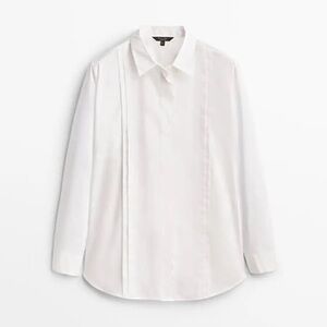 Massimo Dutti Classic White Cotton Shirt